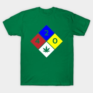 420 Gas Station Weed Smoker Logo T-Shirt